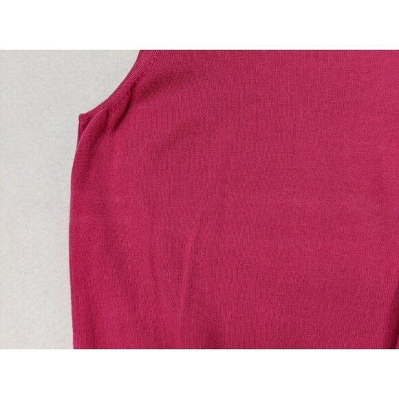Judith Hart Women's Sweater Size L Pink Sleeveless Beaded Neckline - Picture 3 of 14